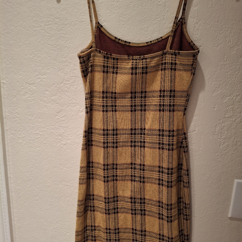 Plaid Sleeveless Dress
